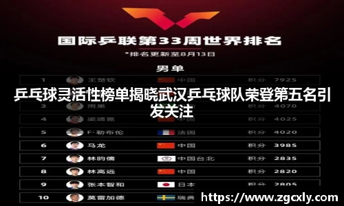 乒乓球灵活性榜单揭晓武汉乒乓球队荣登第五名引发关注