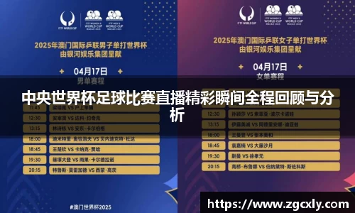 中央世界杯足球比赛直播精彩瞬间全程回顾与分析
