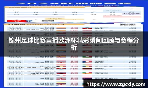 锦州足球比赛直播欧洲杯精彩瞬间回顾与赛程分析